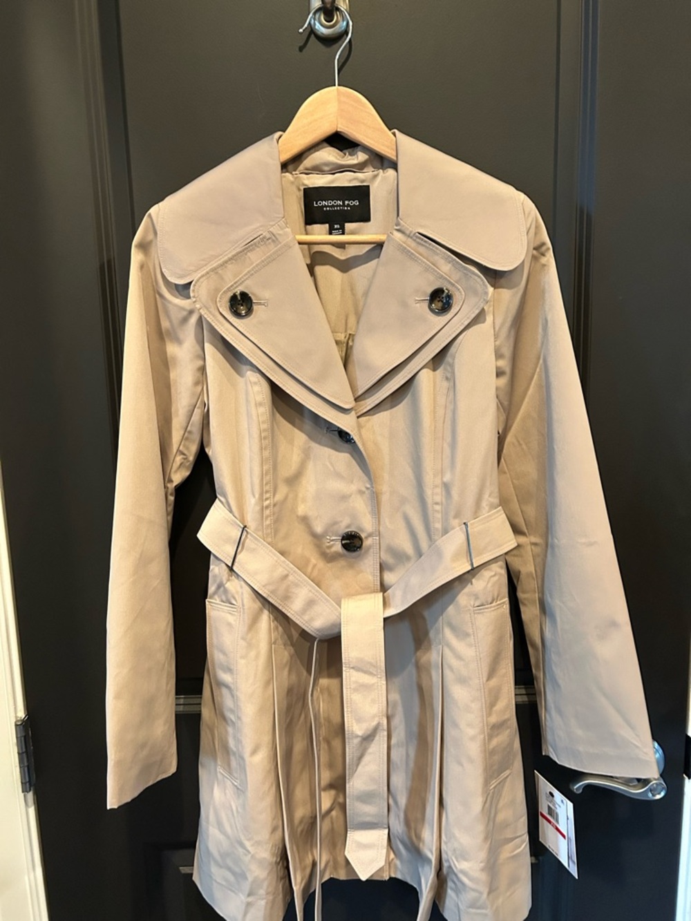 London Fog Classic Beige Trench with Belted Waist - Picture 2 of 12